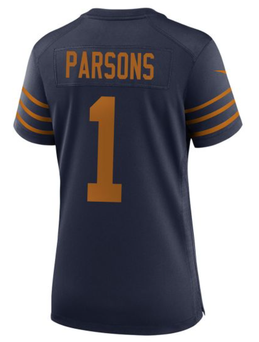Women 2025 Green Bay Packers 1 Parsons blue Classic Nike game NFL Jersey